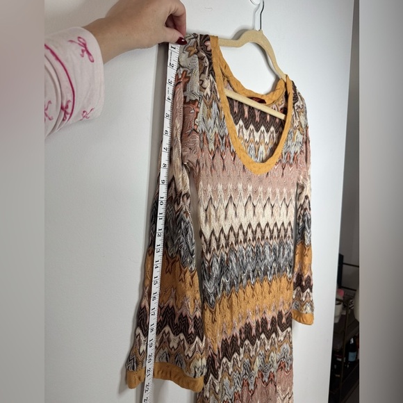 Vintage Missoni Knit Chevron Dress with Scarf and Lining - size IT 42 / US 6 - Picture 11 of 17